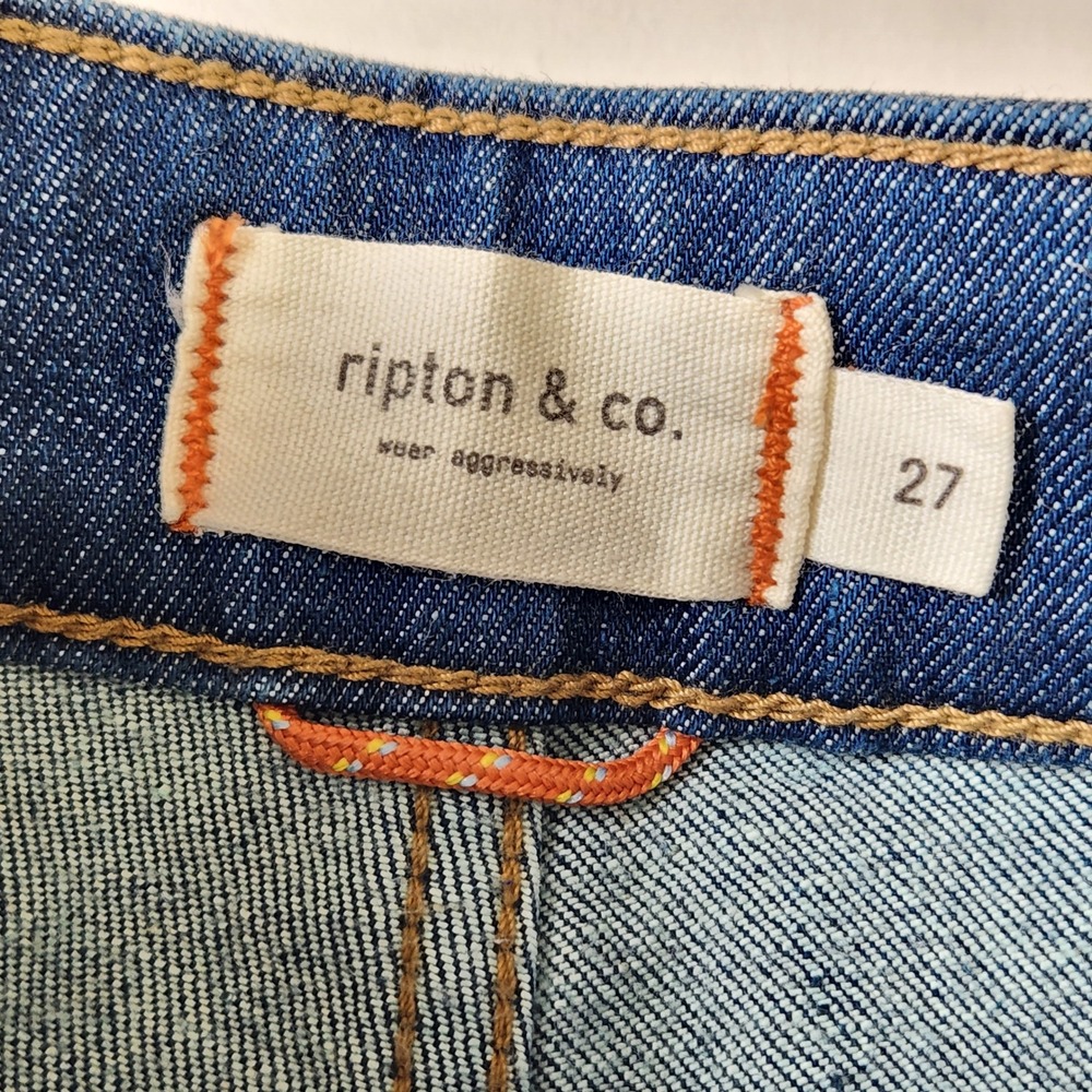 Ripton & Co Womens 27 Amok Performance Denim Dark Wash Wide Leg Cropped Jeans - Picture 3 of 12